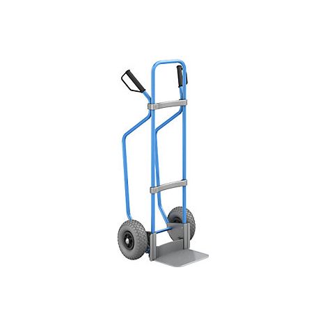eurokraft pro  Carrello per sacchi con pattini  blu  piano di