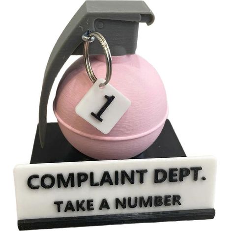 Département de plainte Signe de bureau Nouveauté Dummy Grenades Modèle Ornament Gag Cadeau pour les patrons de bureau ou les collègues rose-rose (1/5)