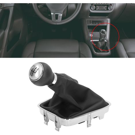 Integrierte Staubschutzabdeckung für den Schalthebel, kompatibel mit Volkswagen Tiguan 2012-2015 (5-Gang), silberne Abdeckung. (1/5)