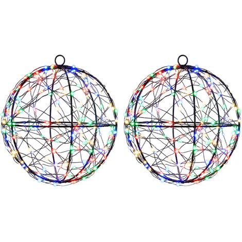 Luce a punta di Natale 2 pz 400 LED Multicolore vidaXL