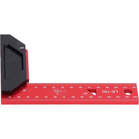 Équerre de menuisier laser 150 mm en aluminium pour mesures et traçage précis