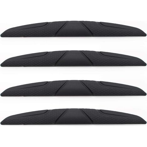 Tiras anticolisión para coche de 4 piezas, tiras de protección de bordes, protectores de bordes de espejos retrovisores, protectores antifricción para puertas, para todo tipo de vehículos, color negro (1/5)