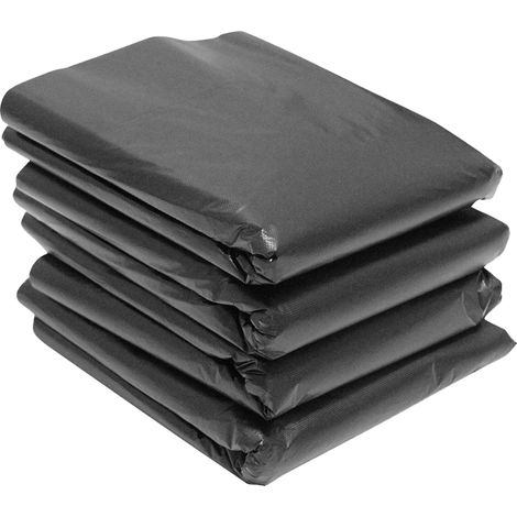 Lot de 50 sacs poubelle noirs, grande taille, grande capacité, en plastique épais, à usage unique, pour hôtels et commerces. (1/5)