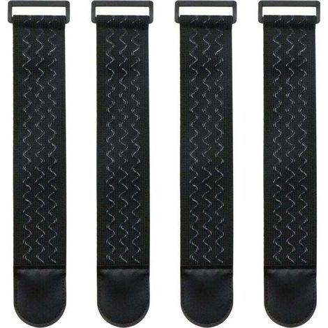 Fascetta elastica con rivestimento antiscivolo in silicone – Chiusura riutilizzabile, organizer versatile per prolunghe, cavi, corde, tubi da giardino, biciclette, bagagli, 4 pezzi