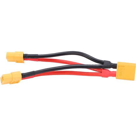 XT60-Parallelanschlusskabel für RC-Akkus, Y-Splitter mit 1 Stecker auf 2 Buchsen aus Silikonkabel (1/5)