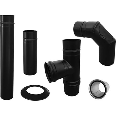 Pelletrohrset, 80 mm, 6-teilig 0,4 mm, Edelstahl, pulverb. SW (1/2)