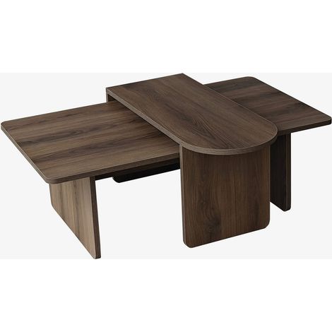 Couchtisch-Set aus Holz "Paris" 105 x 60 x 35 cm - Bronze