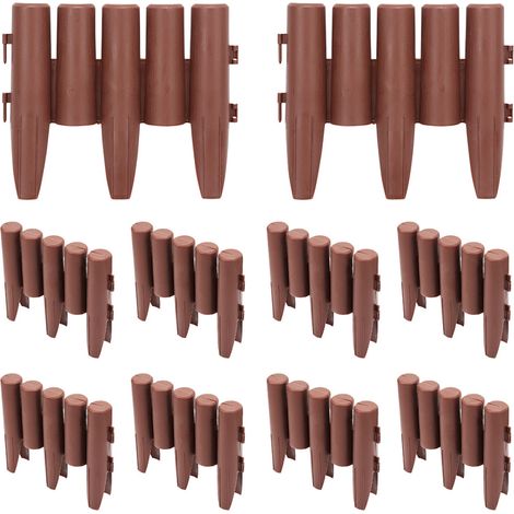 Wolketon 10 stücke Beeteinfassung Gartenpalisade Raseneinfassung 2.8m Rasenkante Palisade Beetumrandung aus PP . anthrazit (1/5)