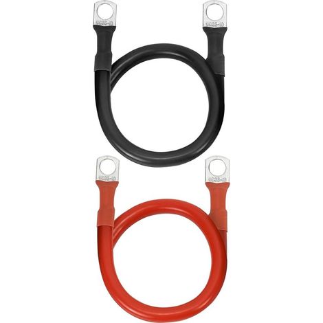 2AWG/35mm² 50cm Autobatteriekabel mit M10 verzinnten Kupferanschlüssen für Auto, Motorrad, LKW, Wohnmobil, Boot, Solaranlage, Boot (1/5)