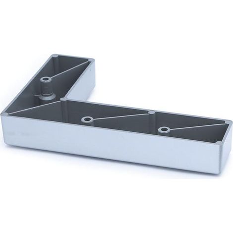 Q&ampQ pata abs ella 200x130 h34 r9006 izquierda , La pata ABS Ella es ideal para sofás y muebles, fabricada en ABS resistente, con un acabado R9006 y una altur (1/2)