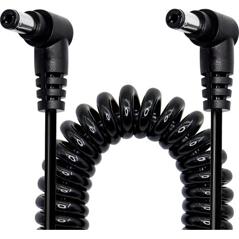 Câble d'extension CC 5,5 x 2,1 mm, 12 V CC, câble d'extension d'alimentation spiralé coudé pour caméras de surveillance CCTV, caméras réseau IP, DVR et autres appareils (1/5)