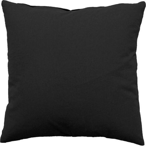 Coussin Déco Uni Déhoussable "Panama" 40x40cm Anthracite