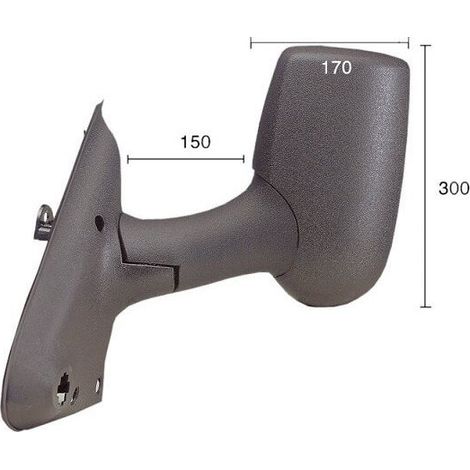 Rétroviseur électrique gauche chauffant long Ford Transit MK6 et MK7 2000-2014