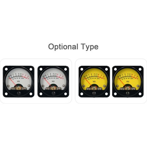 VU-mètre 2 pièces Amplificateur de puissance portable DB haute précision avec rétroéclairage jaune chaud Carte de contrôle du niveau sonore (1/5)