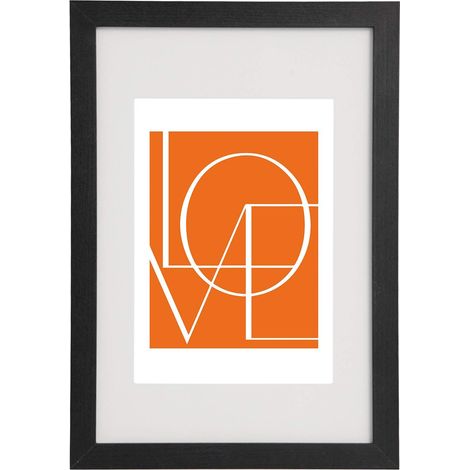 WOLTU Cornice per Foto 21x29.7cm A4 in Legno e Vetro Porta Foto da Parete Tavolo Nero