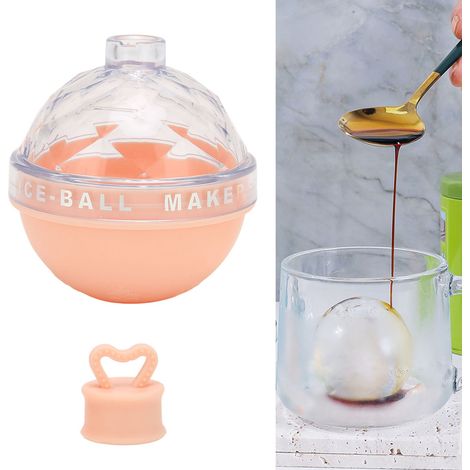 Eiskugelform mit weichem Boden und niedlichen Formen für Wein, Kaffee, Tee, Früchte, Rosa (1/5)