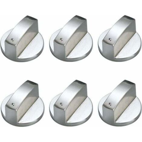 6 Pièces Boutons de Commande Universels en Métal Bouton Cuisinière à Gaz 6mm boutons de contrôle universels bouton de poêle pour cuisinière à gaz cuisinière four plaque de cuisson