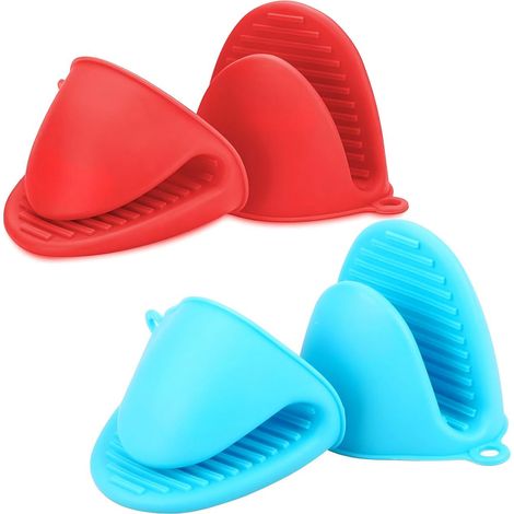 Gants de cuisine résistants à la chaleur, gants en caoutchouc souple et épais pour four et micro-ondes, gants résistants à la chaleu (1/5)