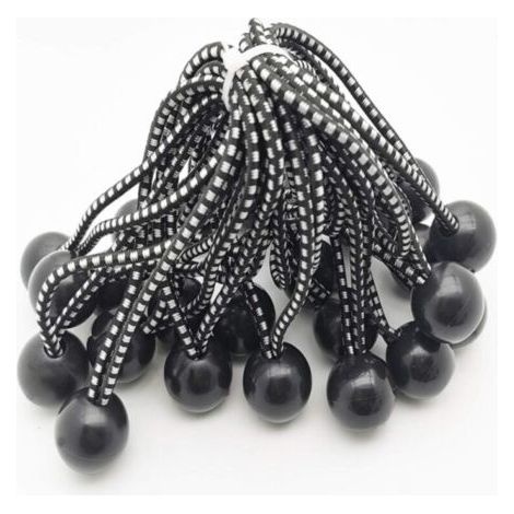 25pcs Tendeur Elastique Caoutchouc Professionnel Avec Boule (Noir 150 Mm) Pour Tentes, Bâches, Affiches. Tendeur Bâche, Sangle Élastique, Support De Bâche, Caoutchouc De Bâche, Tendeur Caoutchou (1/3)