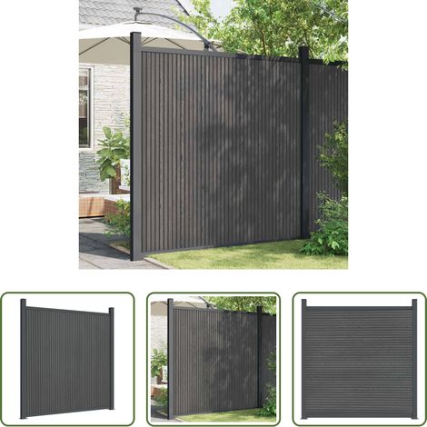 vidaXL WPC-Zaun - Zaunelement WPC Grau 180x186 cm (1/5)