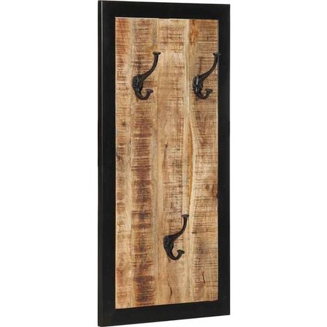 Porte-manteau, 40 x 2 x 80 cm, en bois de manguier massif (1/5)