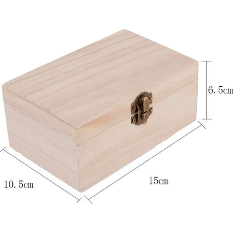 Boîte De Rangement En Bois - Avec Couvercle À Charnière - Pour Objets Précieux Ou Cadeaux Artisanaux - Dimensions M 15x10,5x6,5 cm - 1 Pièce (1/5)