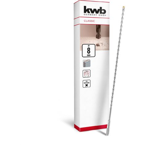 Foret SDS Plus, foret marteau SDS Plus (Ø 8 mm x 460/400 mm, avec tranchant en métal dur 4X extrêmement rapide, pour béton armé, pierre (1/5)