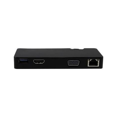 StarTech.com Mini station d’accueil USB 3.0 universelle pour ordinateur portable avec HDMI ou VGA, Gigabit Ethernet, USB 3.0