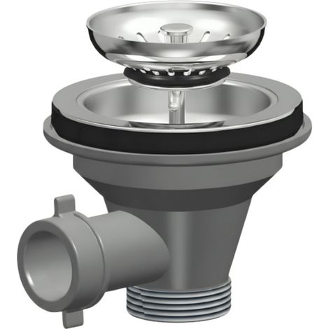 Scarico manuale per lavello da 115 mm di diametro con uscita per il troppopieno