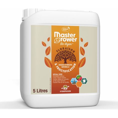 Engrais BIO VEGAN Bloom 5 litres Master Grower - Hydropassion (1/2)