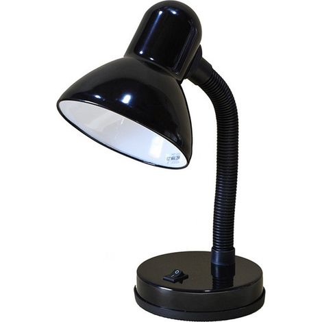 Lampe de bureau noire - pied flexible - métal - chambre d'enfant (1/3)