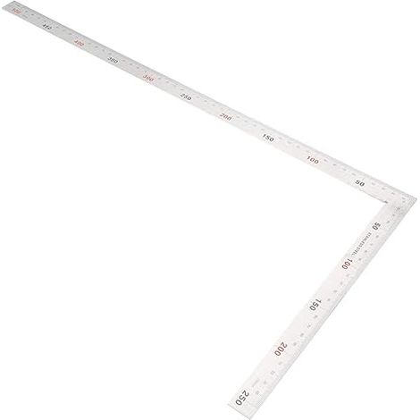 Règle Carrée En Forme De L, Carrée En Forme De L De 90 Degrés Règle, Règle Carré En Acier, Inoxydable Équerre Menuisier Outil, Pour Ingénieur, Menuisier Et Artisans 250 x 500 (1/5)