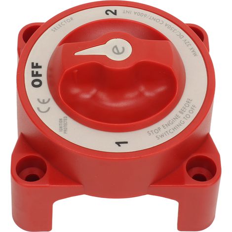 Sélecteur de batterie rotatif 3 plots 350A 32V Coupe-batterie pour camping-car bateau auto 11001 (3 positions) (1/5)