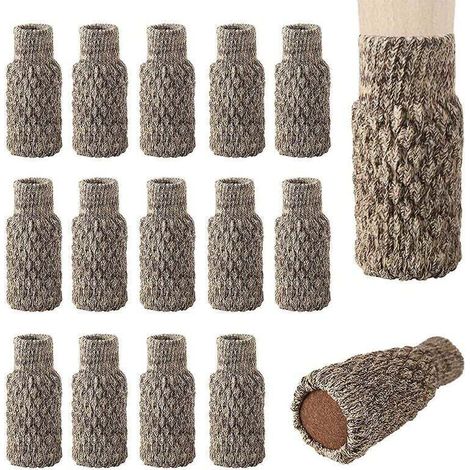 Juego de 16 fundas antideslizantes para patas de sillas, de punto, para proteger los suelos de arañazos y reducir el ruido - Crezuo (1/3)