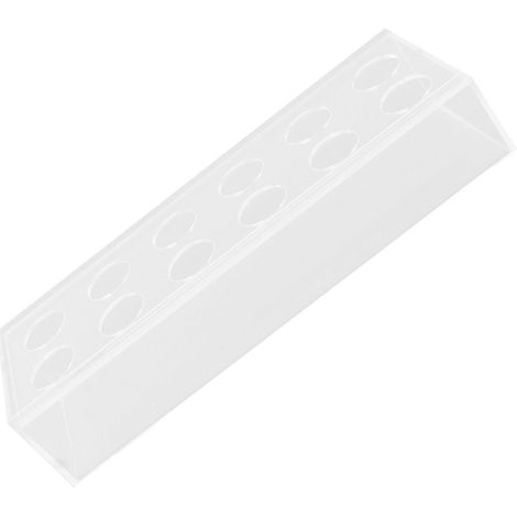 Vase à fleurs rectangulaire transparent en acrylique, long et allongé, avec cordon et 12 trous, pour centre de table floral.