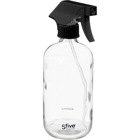 Distributeur de savon spray 450 ml transparent, distributeur liquide pour salle de bain et cuisine, fixation murale ou posable, 1 pièce