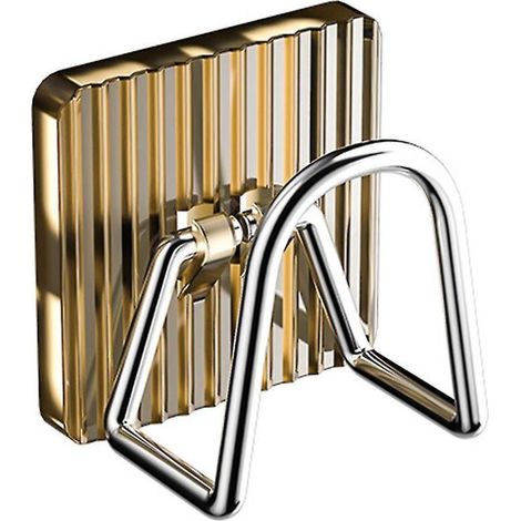 oder 5 Abtropfhaken, kein Bohren erforderlich, U-förmiges Design, robust, Schwammhalter, Abtropfgestell, Küchenaccessoire – 1 Stück – Gold (1/5)