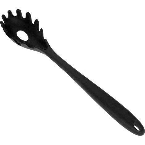Fourchette à spaghetti en silicone (28,5 cm), résistante à la chaleur jusqu'à 250 °C, cuillère à spaghetti de qualité alimentaire