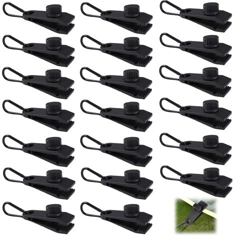 20 Pièces Clip Fixation Bache Caravane,80mm Clips de Bâche Support de bâche (1/5)