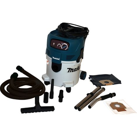 Makita – Aspirateur professionnel 1500W pour poussières M – Débit d'air 3700 l/min – Capacité 30 l – Système Push&Clean – VC3012M (1/2)