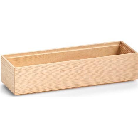 Boîte de rangement en bois de pin – Récipient robuste et durable – Pour petits objets – Style scandinave – Zeller (1/5)