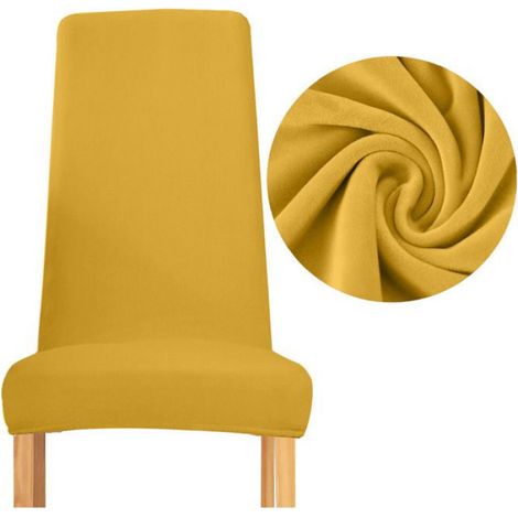 Housse De Chaise - Dossier Étroit - Velours Miel Épais - Pour Siège Standard - 1 Pièce (1/5)