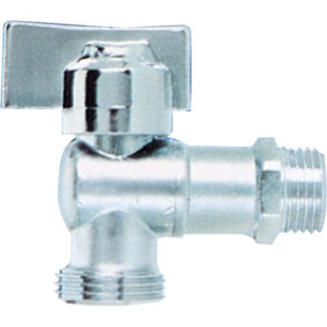 robinet A  bille pour branchement lave-linge lave-vaisselle en acier chromA  1/2 x 3/4