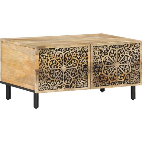 Table basse 80x50x40 bois de manguier massif (1/5)