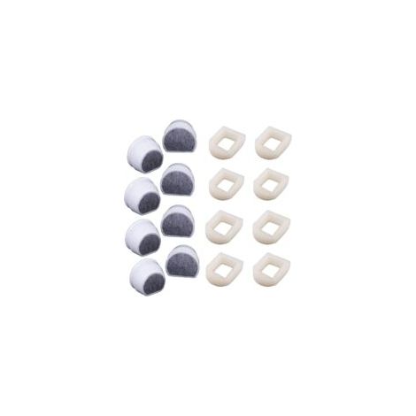 Lot de 16 pré-filtres en mousse et filtres à charbon compatibles avec les fontaines PetSafe Drinkwell INOX 360 Avalon Pagoda Ocean View et les filtres de fontaine Sedona et de fontaine pour chat (1/5)