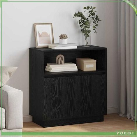 Buffet - Chêne noir - 71 x 34.5 x 75 cm - Bois d'ingénierie - Design moderne avec LED (1/5)