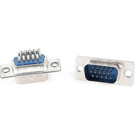 Conector DB15 macho de 3 filas con terminales soldados – Para cables y aplicaciones industriales – Conexión fiable (1/4)
