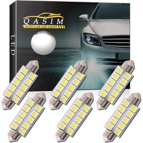 6x Ampoule LED C5W 44mm 5050 SMD 12V Blanc Intérieur Voiture (1/5)