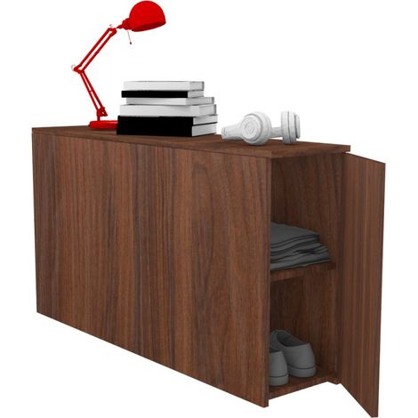 Comodino moderno retro letto - 127 cm di profondità - 16 colori - Noce Caracalla (1/5)