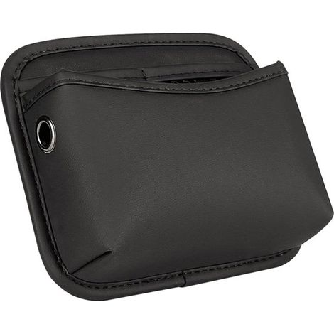 Vano portaoggetti laterale per auto - Materiale similpelle - Borsa portaoggetti universale per auto - Adatta per portiere e console centrale - Nera (1/5)